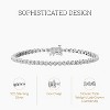 GILDED 1-2-3 ct t.w. Round Lab Grown Diamond Tennis Bracelets in Sterling Silver - 2 of 4