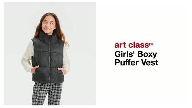 Girls' Boxy Puffer Vest - art class™, 2 of 5, play video