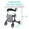 Vive Health Walker Rollator Lightweight Foldable Walking Transport - 300 lbs Capacity - 4 of 4