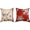Primitives by Kathy Holiday Snowflake Deer Throw Pillow - 3 of 3