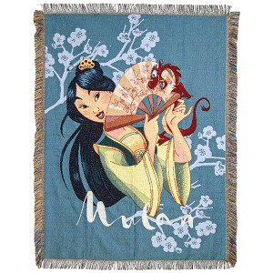 Northwest Disney Princess Woven Tapestry Throw Blanket, 48" x 60", Tradition - 1 of 4