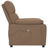 vidaXL Massage Recliner Brown Fabric - 4 of 4