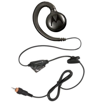 Motorola HKLN4455 CLP Single Pin Non-Adjustable PTT Earpiece, Black
