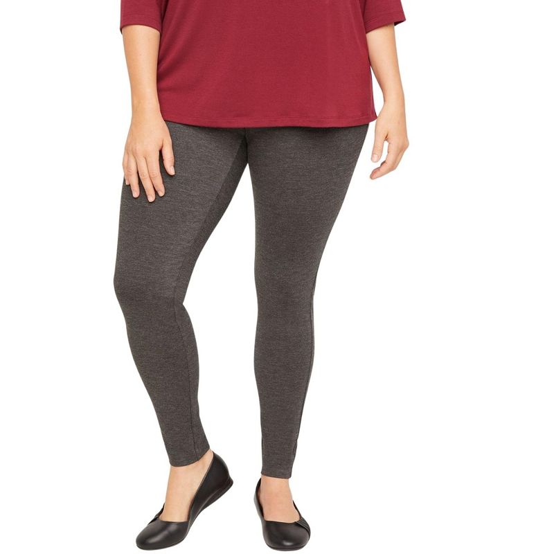 Catherines Women's Plus Size Ultra-Knit Ponte Legging, 1 of 2