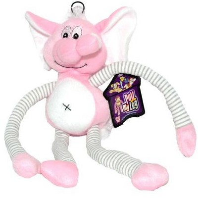 Multipet Pull My Leg Plush Dog Toy with Moving Arms and Legs and Squeakers Elephant