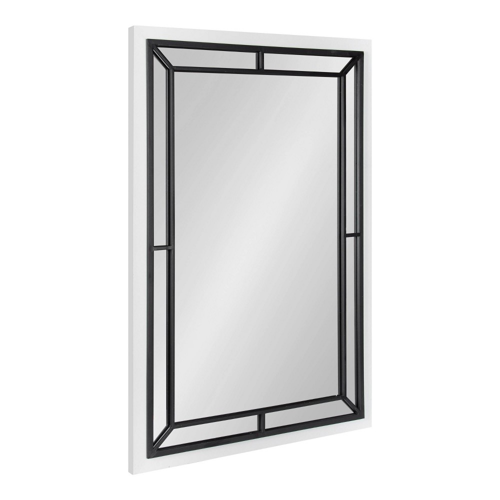 Photos - Wall Mirror 24" x 36" Audubon Rectangle  White - Kate & Laurel All Things Decor: Modern Style, No Assembly, MDF Frame