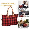 iMountek"Women’s Multi-functional Duffle Bag - Travel, Weekend, Overnight, Tote, Shoulder & Diaper Bag"LeoRed&White - 4 of 4