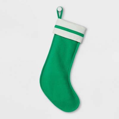 Felt Christmas Stocking Green - Wondershop™