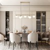 PAKOKULA 7-Light Modern Brush Brass Linear Dimmable Chandelier with White Frosted Glass Shade - 4 of 4
