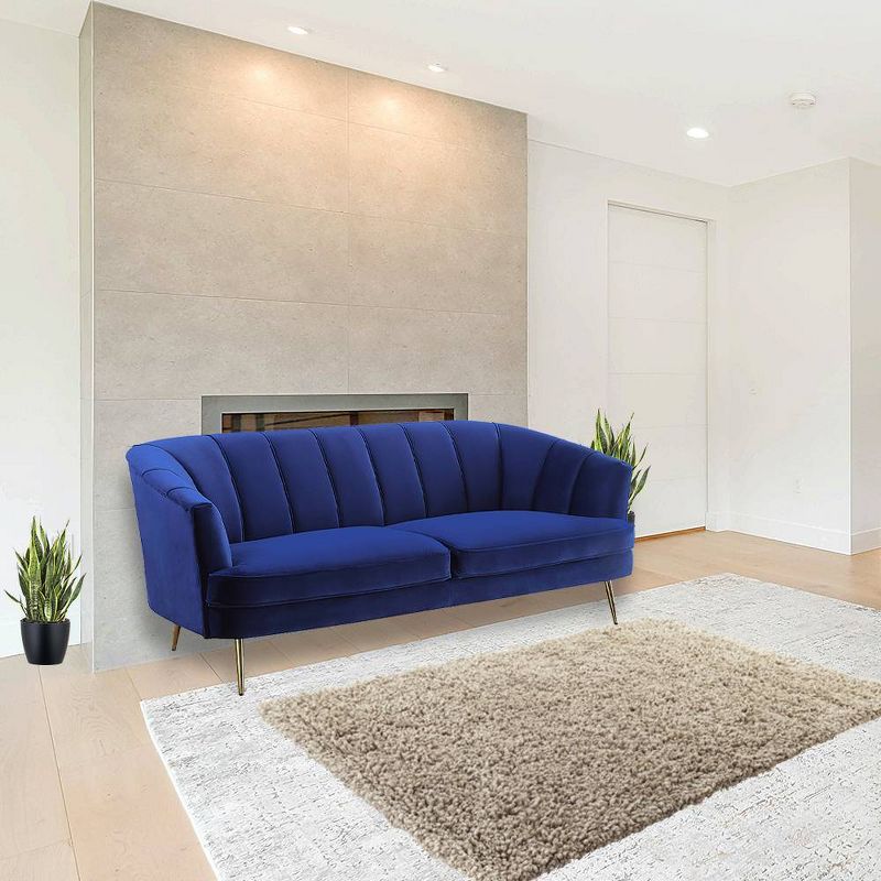 78&#34; Eivor Sofa Blue Velvet - Acme Furniture, 1 of 8