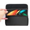 Nakedcellphone Vegan Leather Case Pouch with Metal Clip and Belt Harness for Nokia C300 / C110, Motorola Thinkphone, Edge, G Power 5G, G Play - Black - 2 of 4