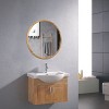 Chloe Lighting Reflection Maple Finish Framed Wall Mirror 32`` Height - 2 of 2