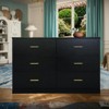 FURNIinspire Dressers 6 Drawer Dresser Storage Organizer For Bedroom, Nursery, Modern Clothes Closet Storage Cabinet, Black, 47.24"*15.55"*30.3" - 4 of 4