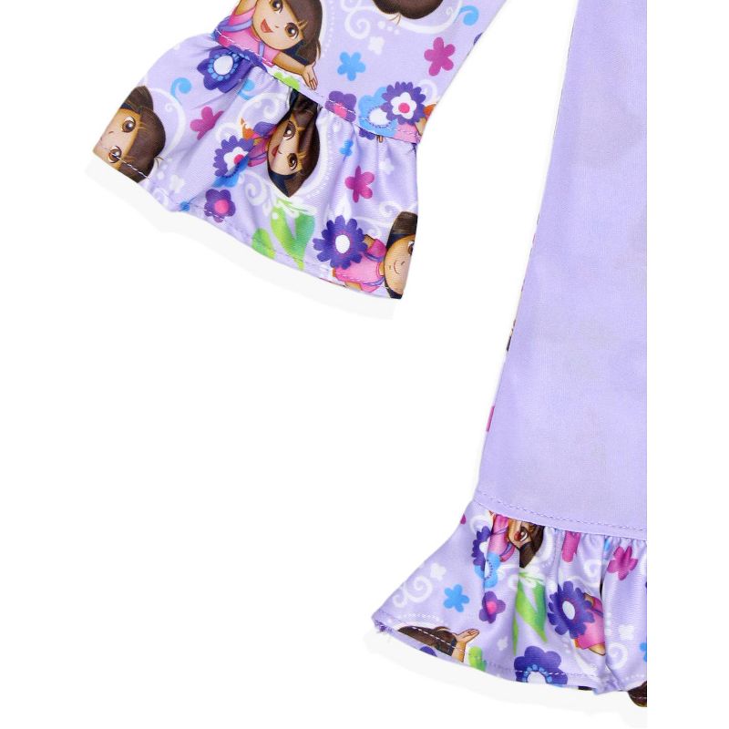 Nickelodeon Toddler Girls' Dora the Explorer Sleep Pajama Dress Nightgown Purple, 3 of 5