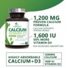 Calcium Supplement with Vitamin D - 1200 mg Calcium Carbonate with 1600 IU of D3 Vitamins - Supports Bone Strength, Teeth - 240 Tablets - 2 of 4