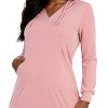 Slickblue Women's French Terry Hoodie Mini Dress, Long Sleeve Pullover Style, Casual Fit, 7 Color Options, Size S-L - 3 of 4