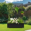 TOAOTBNBO Metal Raised Garden Bed with Diagonal Geometric Pattern，Outdoor Planter Box with Wheels, Modern Privacy Screen for Garden and Patio - 2 of 4
