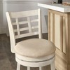 Inspire Q Heath Barstool Antique White Finish/Beige Linen - 4 of 4