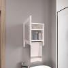 FURNIinspire Bathroom Storage Cabinets Mirror Medicine Cabinet, Small Wall Bathroom Cabinet With Towel Rack, 2 Shelves, White, 5.4"*17.7"*19.7" - 2 of 4