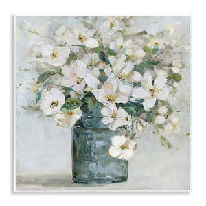 Stupell Industries White Geranium Bouquet Blossoming Flower Arrangement Vase, 12" x 12" - 1 of 4
