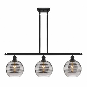 Rochester - 3 Light Stem Hung Island In Industrial Style-10.38 Inches Tall and 36 Inches Wide - 1 of 1