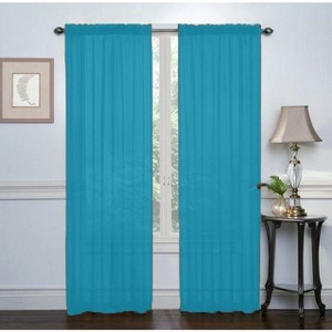 GoodGram 2 Pack Luxurious Voile Rod Pocket Sheer Window Curtain Panels - 1 of 1