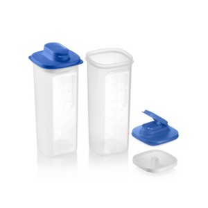 Tupperware Slim Line 2-Pitcher Set with Strainer: BPA-Free, Leakproof, Easy-Pour Spout, Dishwasher-Safe, 2qt Capacity - 1 of 3