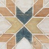 Wood Geometric Southwestern Wall Decor Set of 3 - Olivia & May: Carved Art, Farmhouse Style, Vertical Display - 4 of 4