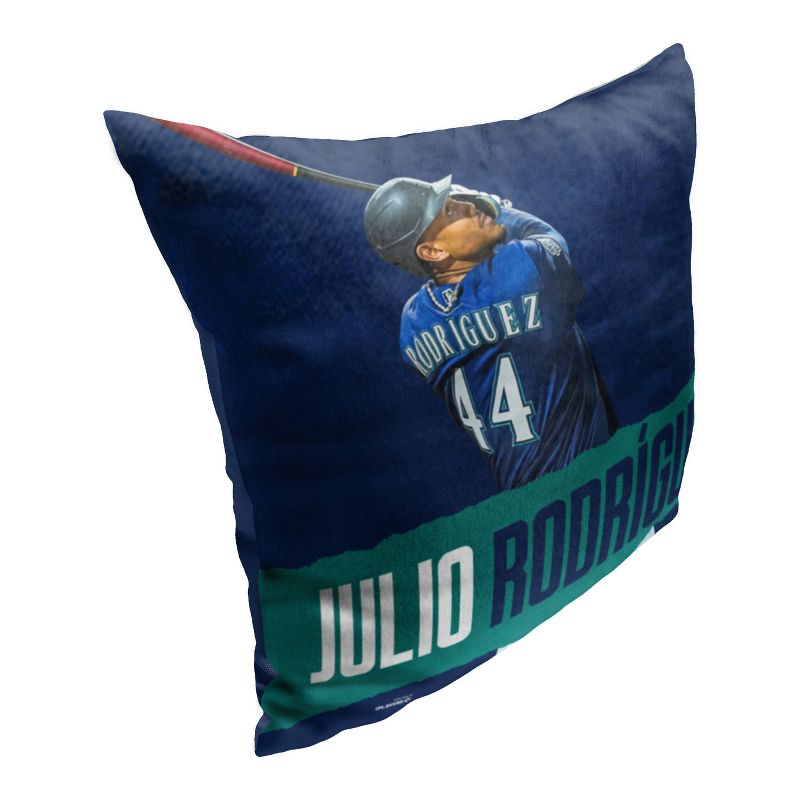 18&#34;x18&#34; MLB Seattle Mariners 23 Julio Rodriguez Player Printed Throw Decorative Pillow, 4 of 6