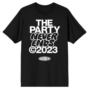 The Chainsmokers The Party Never Ends Copyright 2023 Crew Neck Short Sleeve Men's Black T-shirt - 1 of 3