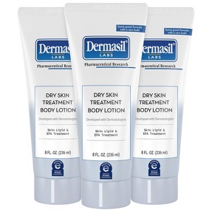 Dermasil Body Lotion, Dry Skin Treatment, 3-Pack – Non-Greasy, Fast-Absorbing, Fragrance-Free Lotion, Cruelty-Free, 8 Oz Ea - 1 of 4