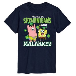 Men's - SpongeBob Squarepants - Prone To Shenanigans And Malarkey Short Sleeve Graphic T-Shirt - 1 of 4