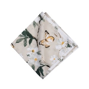 C&F Home 20" Dogwood Meadows Cotton Cloth Napkin All Seasons Summer Spring Butterflies Butterfly Flowers Floral Kitchen Dining Dinner Table Machine - 1 of 3