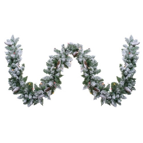 6' White Flocked Pine Garland