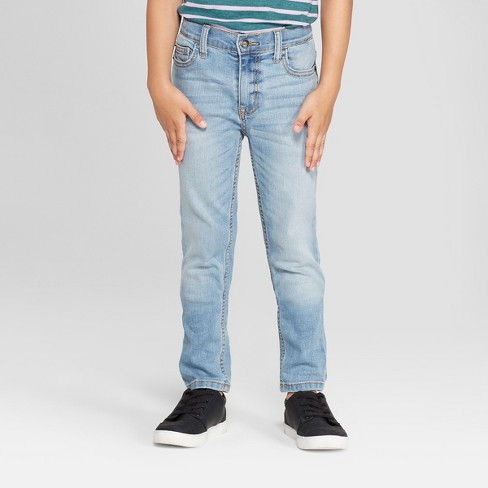 Boys' Stretch Skinny Fit Jeans - Cat & Jack™ Light Blue 7 : Target