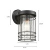 Chloe Lighting Jefferson Transitional 1 Light Textured Black Outdoor Wall Sconce 10"Tall - 4 of 4