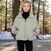 Anna-Kaci Women's Oversized Quilted Puffer Jacket with Zipper Front and Ribbed Cuffs - 2 of 4