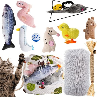 Nocciola 12-in-1 Catnip Playset, Christmas gift,Various Types of Toys for Diverse Gameplay, Interactive Toys Collection for Cats