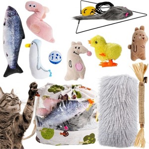 Nocciola 12-in-1 Catnip Playset, Christmas gift,Various Types of Toys for Diverse Gameplay, Interactive Toys Collection for Cats - 1 of 1