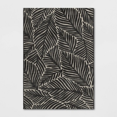 7'x10' Palms Outdoor Area Rug Black - Threshold™