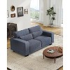 65 inch living room sofa, 3-seater sofa with wide armrests and deep seats, comfortable 3-layer sofa, sofa with detachable and washable lid - 4 of 4