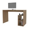 Vynxaria Natural Oak Computer Desk with Open Storage and Shelf, Elegant Design, Ample Space - 2 of 4