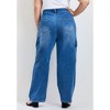 Avenue Women's Plus Size Cassidy Wide Leg Cargo Jean - image 3 of 4