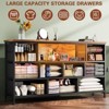 Gikpal 11 Drawer Dresser, Dressers for Bedroom TV Stand for up to 32''- 55" TV, with Power Outlets LED Lights & Side Pocket, Chest of Drawers Dresser - 3 of 4