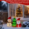 SEVOBAL Inflatable 3PCS Santa and Snowman and Xmas Tree Christmas Decorations Holiday Decor for Xmas Outdoor Indoor Decor, Red, 51.2"*15"*30.7" - 3 of 4