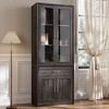 FUFU&GAGA Tall Bookcase Storage Cabinet,Glass Display Cabinet for Collection,Multi - Storage Organizer for Home & Office - 3 of 4