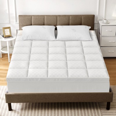 JIONJOY Twin Mattress Topper - 8-21" Deep Pocket Plush Pillow Top, 5D Snow Down Alternative Cooling Bed Topper for Kids/Guest Bed, 75"x39"