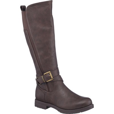 GC Shoes Aston Elastic Buckle Detail Riding Boots