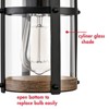 CLAXY Farmhouse Black Outdoor Wall Sconce with Cylinder Glass Shade - 4 of 4