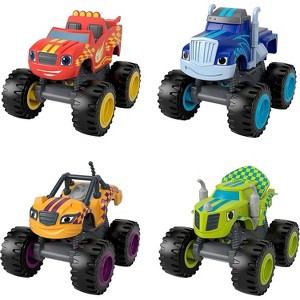 Fisher-Price Blaze and The Monster Machines Die-Cast 4-Pack – Push-Along Metal Vehicles Featuring Blaze, Zeg, Crusher & Stripes for Kids Ages 3+ - 1 of 4